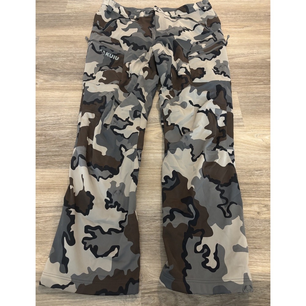 Kuiu Axis Hybrid Pants Camo Dermizax DWR Wind Resistance Size 38x34 Hunting